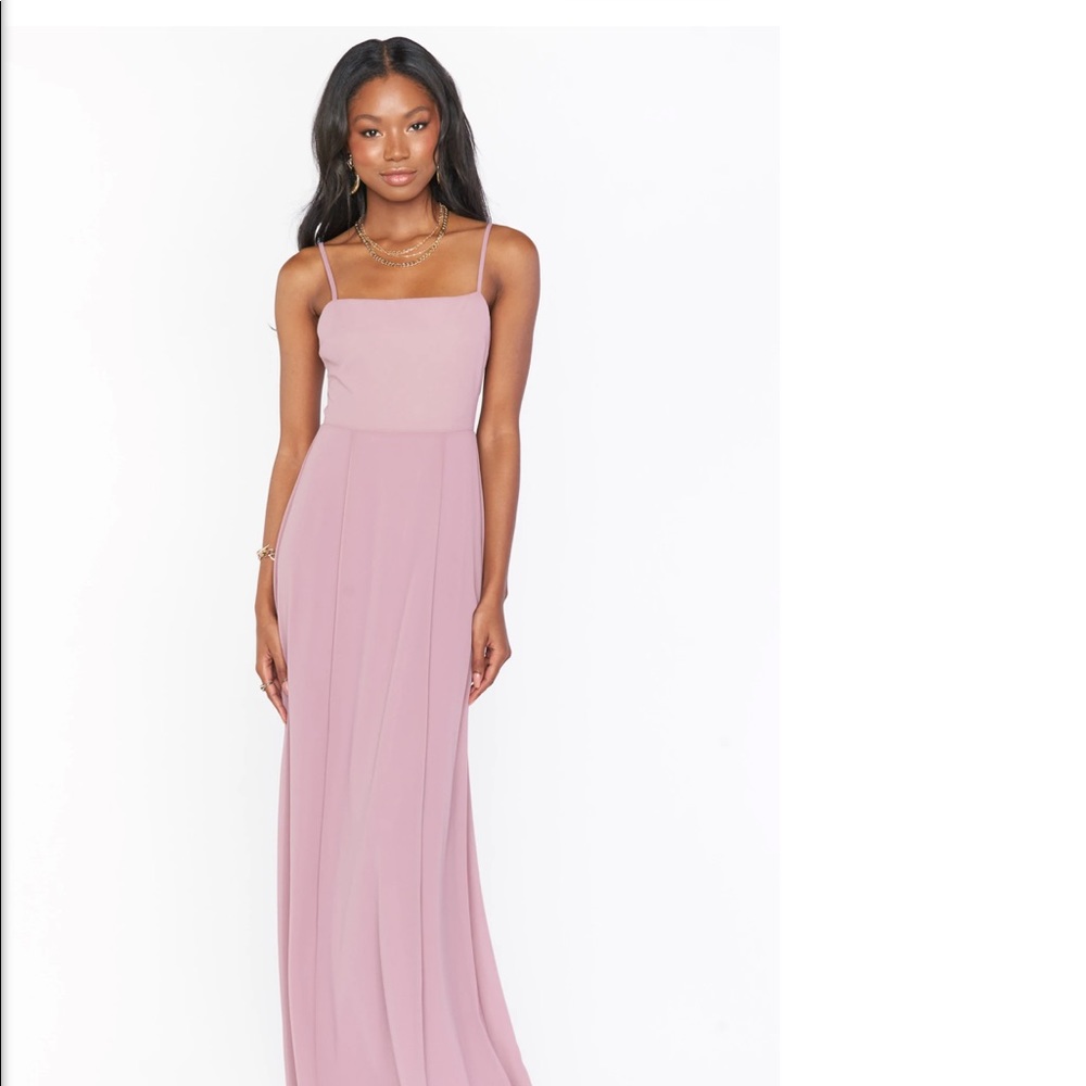 Show Me Your Mumu Lauren Tie Maxi Dress Medium in Antique Rose